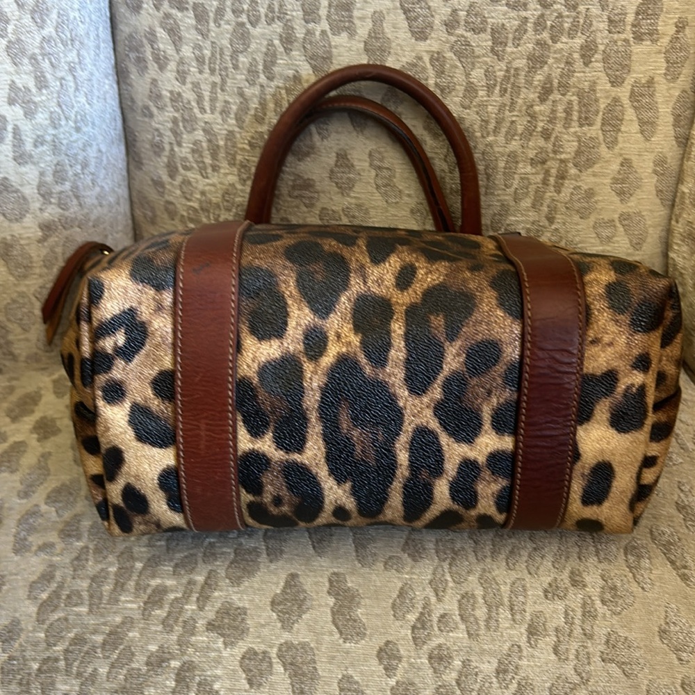 Dolce & Gabbana Brown and Black Leopard Print Tote - Picture 8 of 16